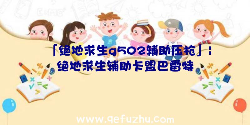 「绝地求生g502辅助压枪」|绝地求生辅助卡盟巴雷特